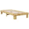 Solid Wood Bed Frame without Mattress 75 x 190 cm Oak