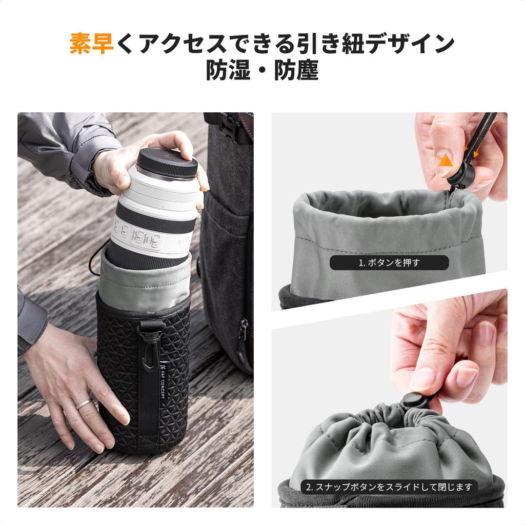 Concept Camera Lens Set of Lens SLR Lens Lens Protection Soft Convenient Compatible with Digital SLR Camera Lenses from K&F Case, 4, Pouch, Case,
