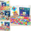 Wooden Puzzle Game For Kids With Colorful Blocks For Brain Development And Family Play