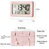 Battery Powered Mini Digital Desk Clock Temperature Humidity Portable Table Clock Wall-mounted 12/24H Digital LCD Clock