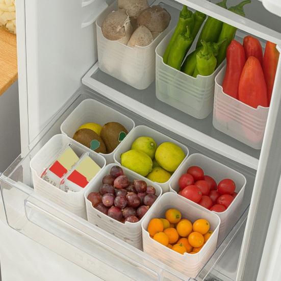 3/6Pcs Refrigerator Storage Boxes Vegetable Fruit Organizer BPA Free Large Capacity Transparent Fridge Doors Shelves