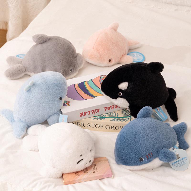 Adorable Ocean Plush: Whale, Seal, and Dolphin Soft Hugging Dolls - Perfect Gift for Girls