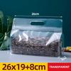 10/30pcs Wide Mouth Transparent 8-side Sealed Stand-up Bag Food Grade Storage Reusable Sealed Bag Snack Dry Fruit Storage Bag