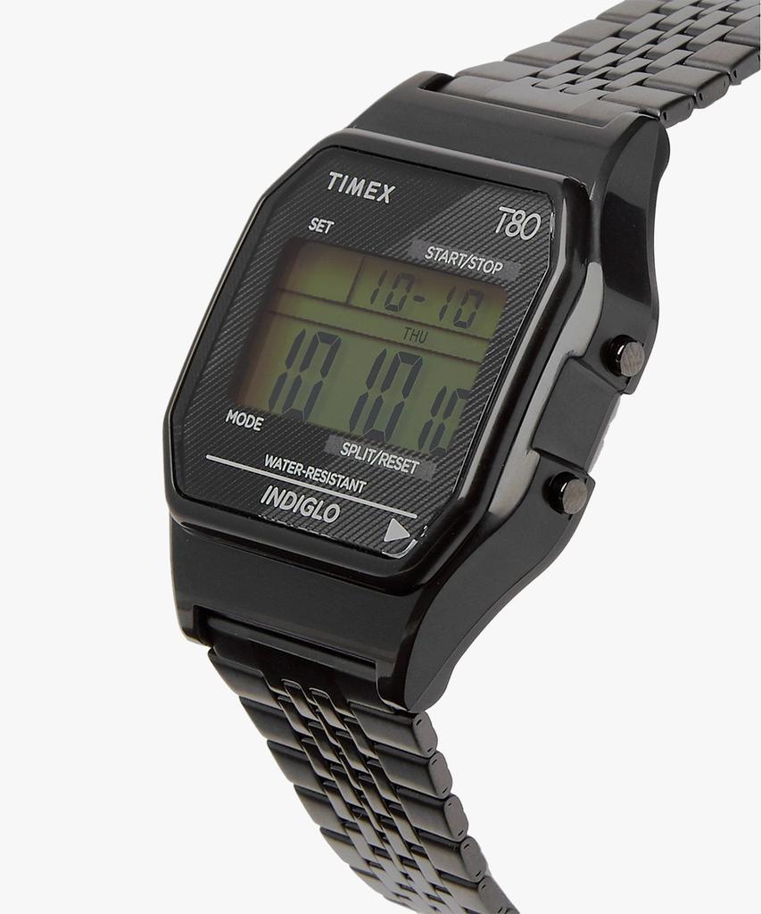 Taimaegseu T80 All Black Metal Strap Digital Watch 34Mm