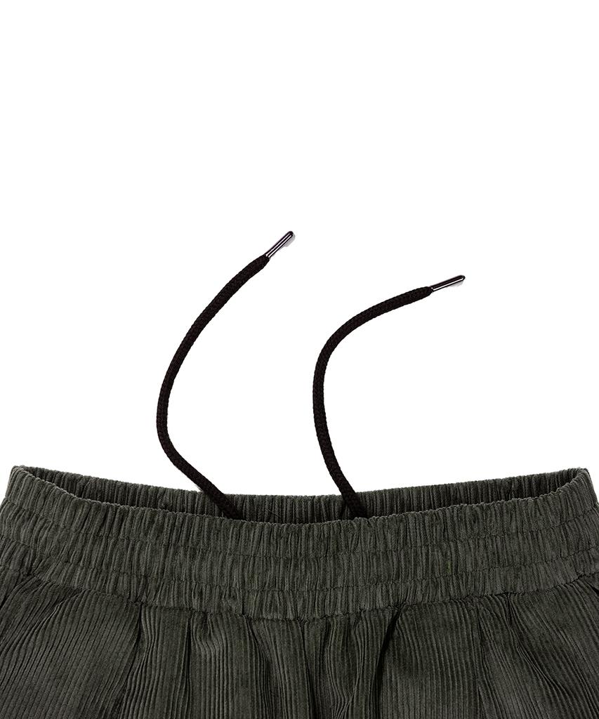 GAKKAI UNIONS One-Pleat Corduroy Balloon Pants Dust Olive