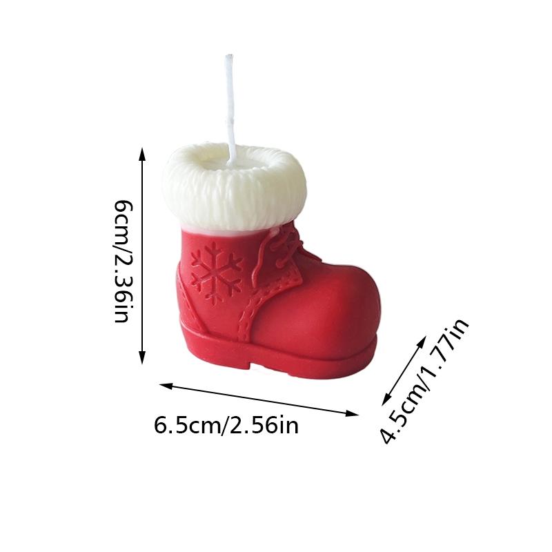 Christmas Handmade Candles Party Decoration Aromatherapy Christmas Gift Room Fragrance Festive Atmosphere 6x6.5x4.5cm