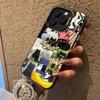 New Cute Black Cat Graphic Montage Laser Phone Case For iPhone 17 15 16 Pro Max Plus 14 13 12 Mini 11 Pro Max Shockproof Cover