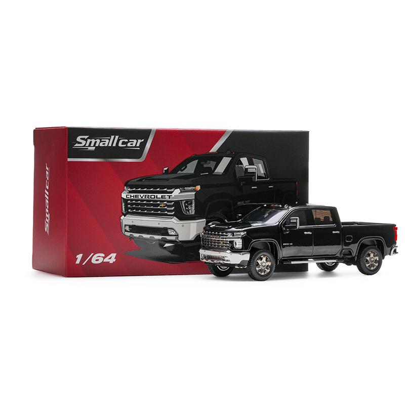 

New In Stock Smallcar 1:64 Chevrolet Silverado Pcikup Alloy Miniature Chevrolet Pickup Diecast Model Car Toys Kids Ornament Gift чёрный