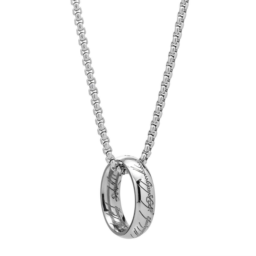 

Stainless Steel Retro Finger Ring Pendant Necklace Handmade Neckchain for Women and Men Jewelry