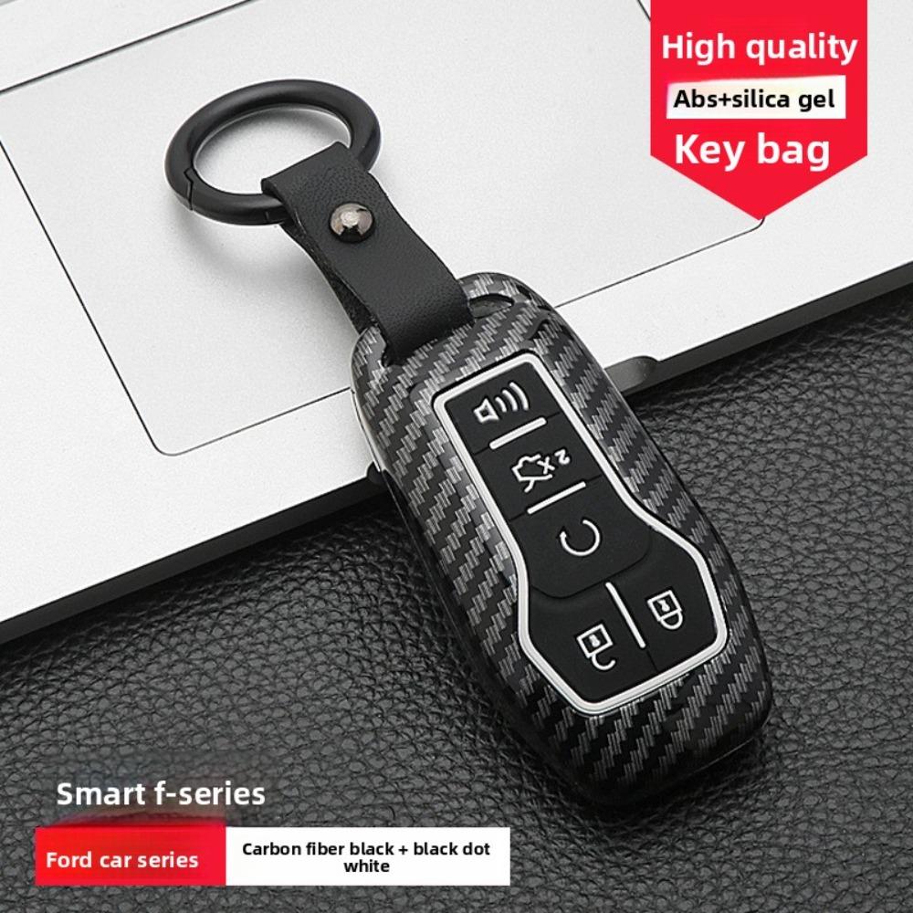 For Ford 2019 Mondeo Key Case Carbon Fiber Cover for Escape Taurus Foldable Key Shell