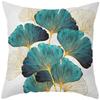 Oil Painting Flower Ginkgo Leaf Print Cushion Cover Living Room Sofa Cushion Cover Home Bedroom Room Decoration Pillow Cover,(2)