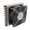Radiator condenser cu carcasă mică pentru frigider congelator schimbător de căldură răcit cu apă cu aripioare de aluminiu și tuburi de cupru cu ventilator răcit cu aer