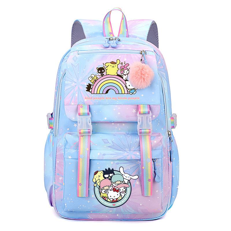 Collection Sweet Xiaoqing Cartoon Peripheral Trend Ridge Protection Backpack Large Capacity Student School Bag