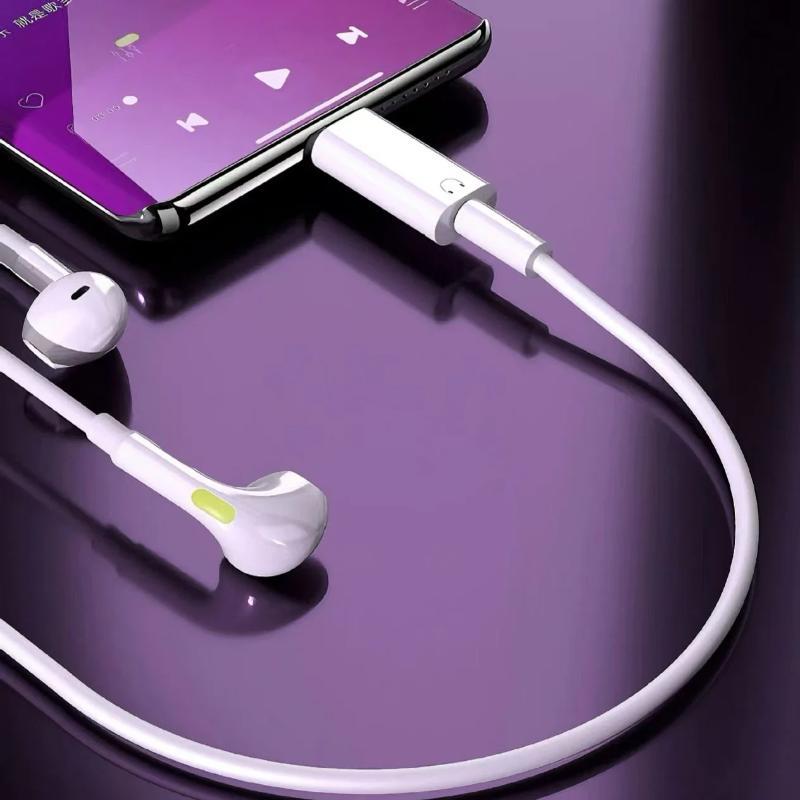 USB C to 3.5mm AUX Audio Adapter Plug and Play with Built-in Mic for Car Audio Wired Headphone Daily Use