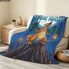 Custom Name,Charizard Printed Flannel Blanket, Soft Throw for Bedroom Sofa, Washable, Christmas Present, Great Gift.