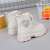 2024 Girls Boots Autumn Winter New Fashion Versatile Kids Ankle Boots School Korean Style Children's Boots Non-slip Heart Love