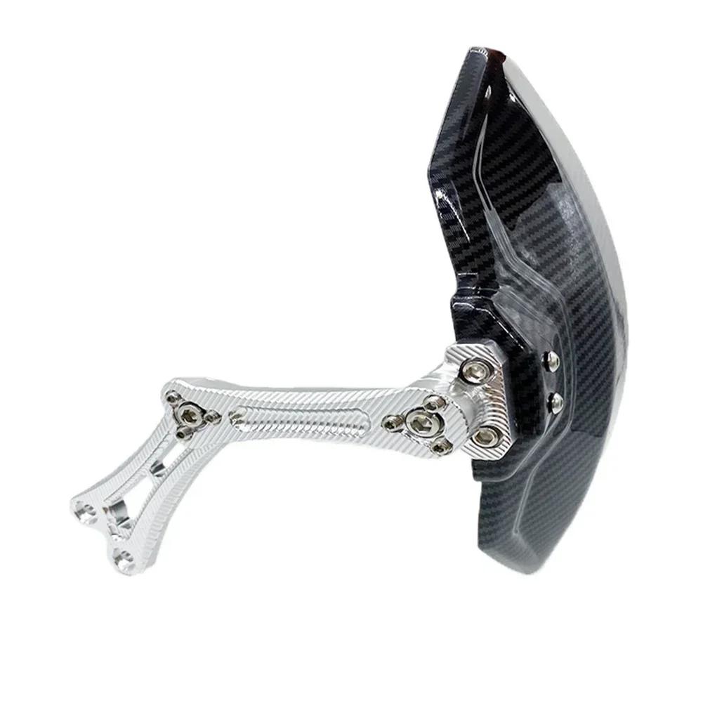 Motorcycle Adjustable Imitation Carbon Fiber Aluminium Alloy Rear Wheel Fender Mudguard Universal Extend Extender Accessories