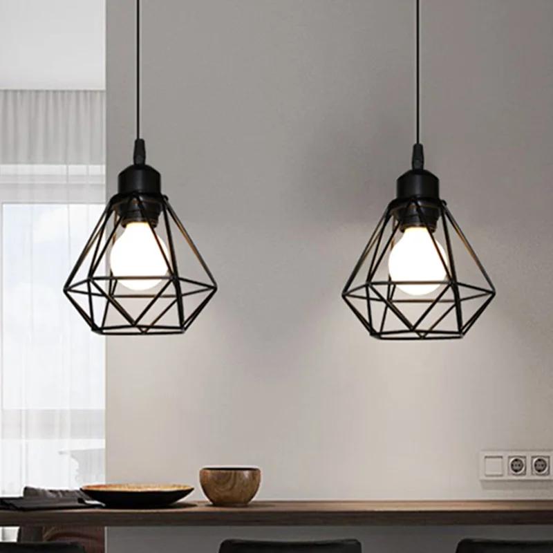 Lampă cu pandantiv de epocă, cadru de fier, iluminat de tavan, vopsea, restaurant, ceainărie, candelabru pentru interior, metal forjat, lumini suspendate moderne