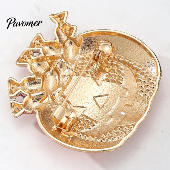 Clothes Decorative Brooch Halloween Pumpkin Candy Bowl Brooch, Rhinestone Pin Holder Lapel Pin, Costume Jewelry Clothing Accessories Accessory