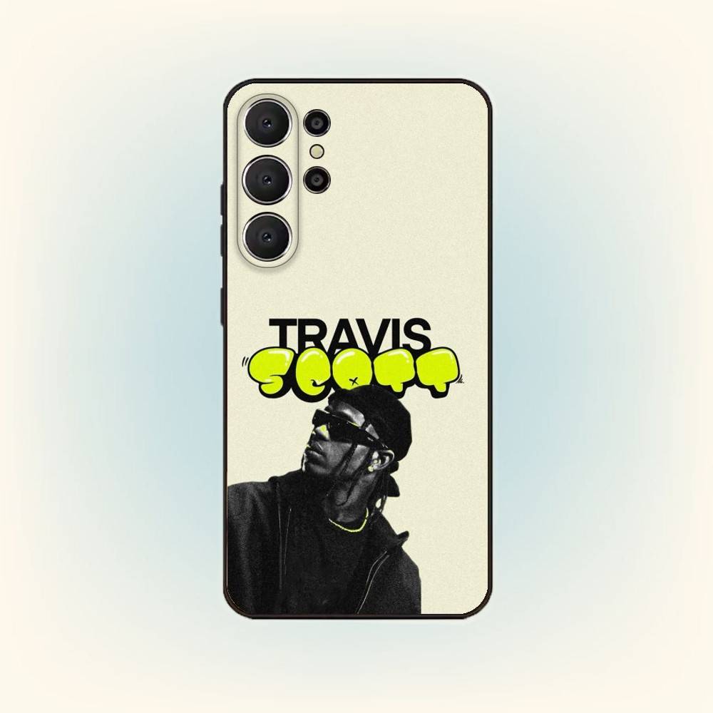 T-Travis S-Scott Phone Case For Samsung S26,S25,24,23,22,30,21,10,9,Ultra,Plus,Lite,Black Soft Case