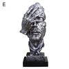 Resin Silence Is Fashion Gold Sculpture Party Home Statuette Figurine Craft Decoration Office Home
