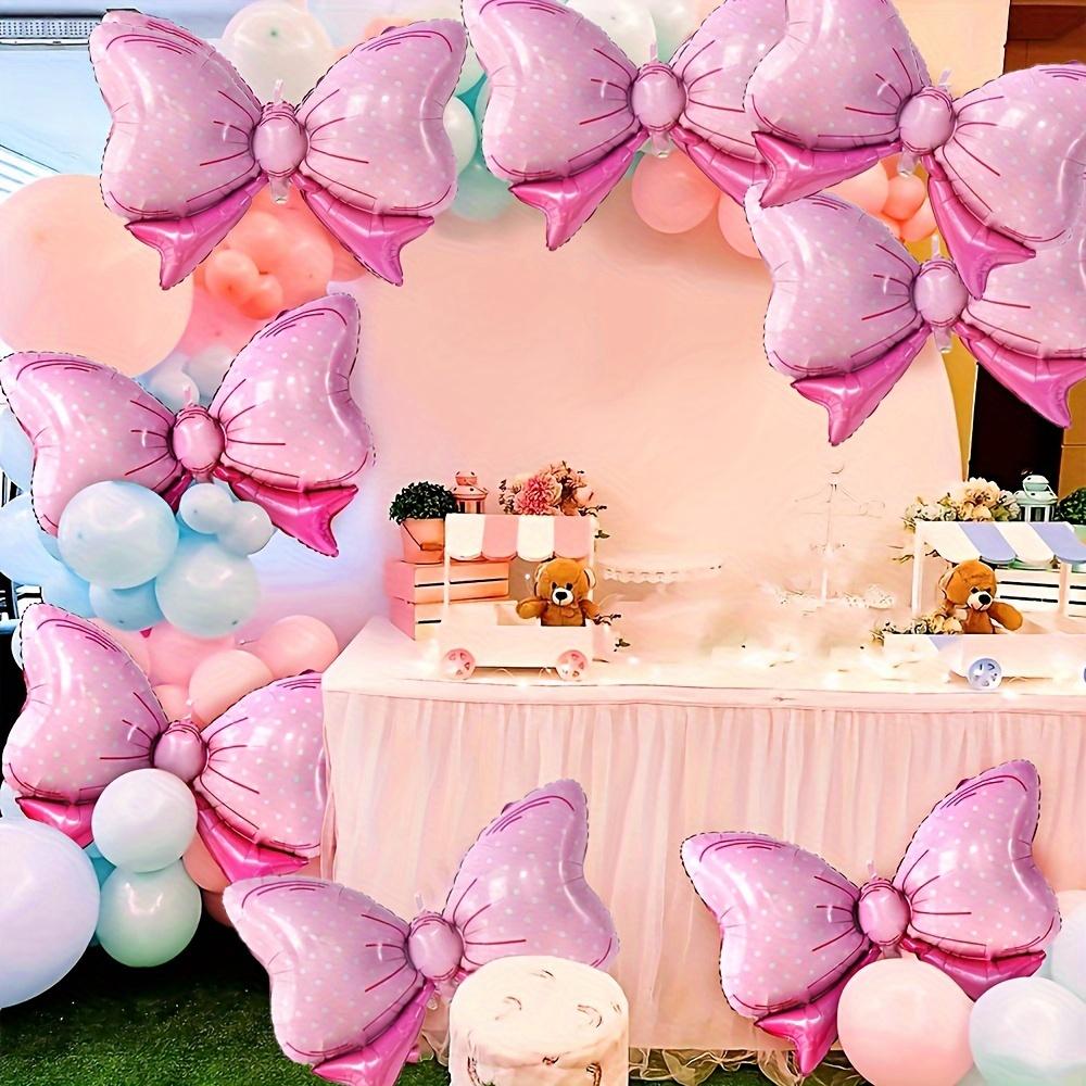 8-Pack of Bow-Shaped Aluminum Foil Balloons Suitable for Birthday Parties, Happy Birthday Themed Party Decorations