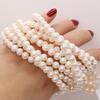 1String, White Natural Potato-shaped Pearls Beads, 7-8mm, for DIY Necklaces Bracelets Accessories, Jewelry Making, Birthday, Wedding, Party Gifts 36cm