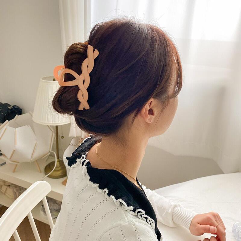 Women s pastel color simple hairpin clip A25629_Yellow