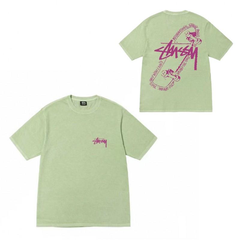 Camiseta de Algodón Streetwear para Hombre y Mujer Corte Holgado Manga Corta Camiseta Gráfica Casual Unisex Cuello Redondo