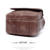Men's Mobile Phone Bag Small Bag Mini Crossbody Bag Leather Mobile Phone Waist Bag with Belt Retro Cowhide 7-inch Bag