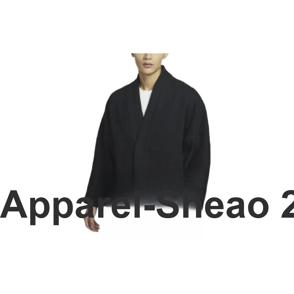 Nike Solide V-Ausschnitt Knopfleiste Jacke mit gesticktem Logo Herren Oberbekleidung Schwarz DQ6694-010