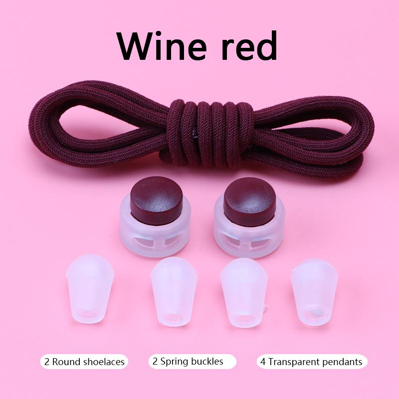 Spring Lock Shoelaces No Tie Shoe Laces Sneakers Round Elastic Shoe Lace Kid Adult Quick Without Ties Shoestrings Rubber Bands