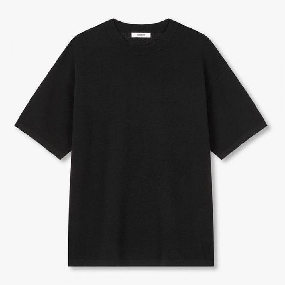 Studio Tomboy Short Sleeve Knit Back Print 9106252211 blacks/OS
