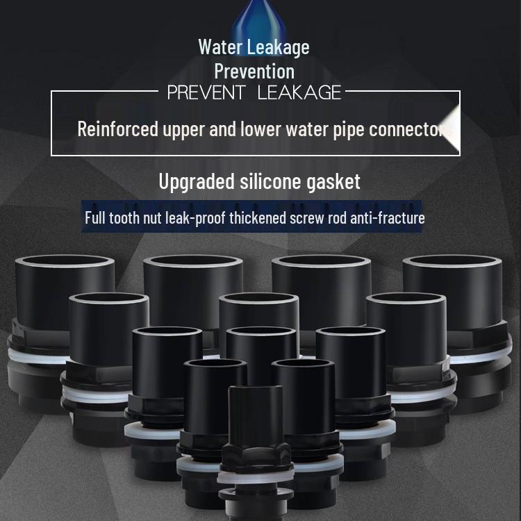 Zesílené UPVC Akvarijní Přepadové Vtokové a Výtokové Vodotěsné Potrubní Fitinky
