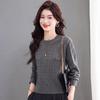 Zhichu Women's Casual Crew Neck Long Sleeve Pocket Knit Sweater
