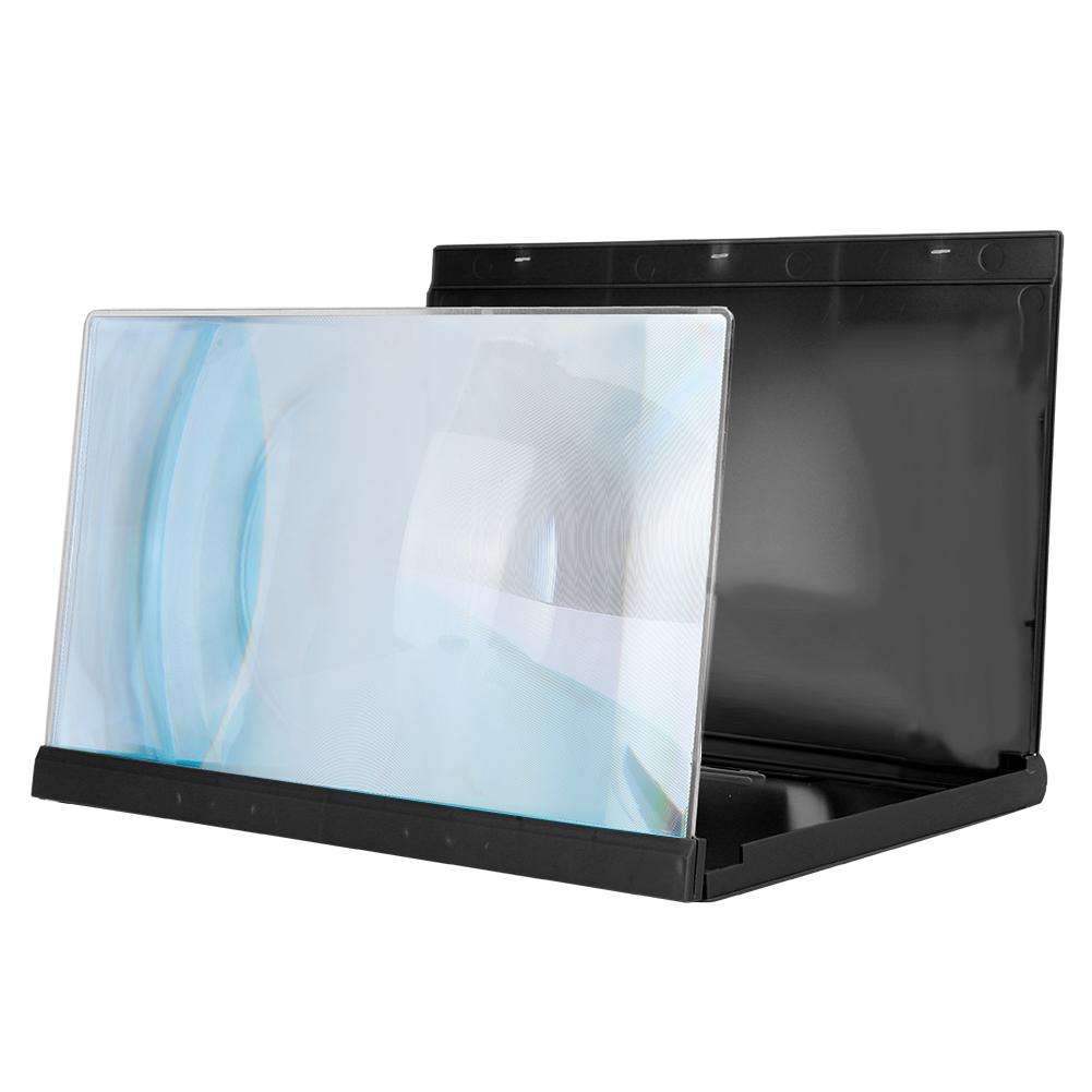 3D 14 Inch Universal Screen Magnifier Smartphone Amplifier with Foldable Bracket for VideoBlack 14