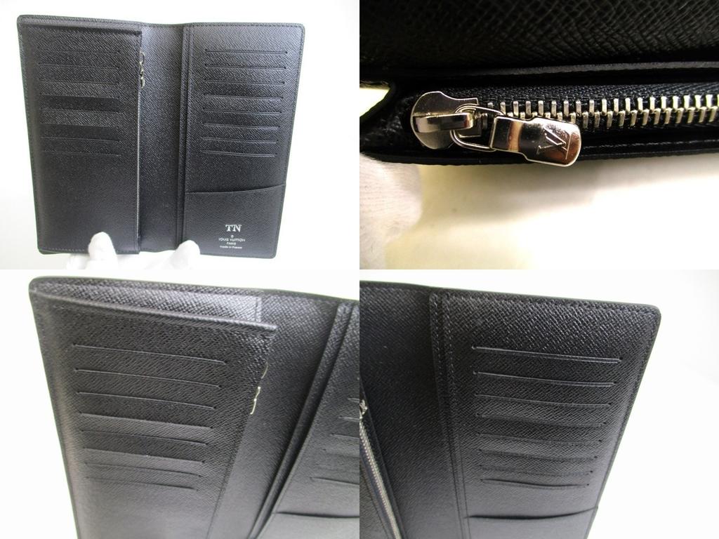 Authentic LOUIS VUITTON Damier Graphite Leather Flap Wallet Portefeuille Brazza #a973  Pre-owned