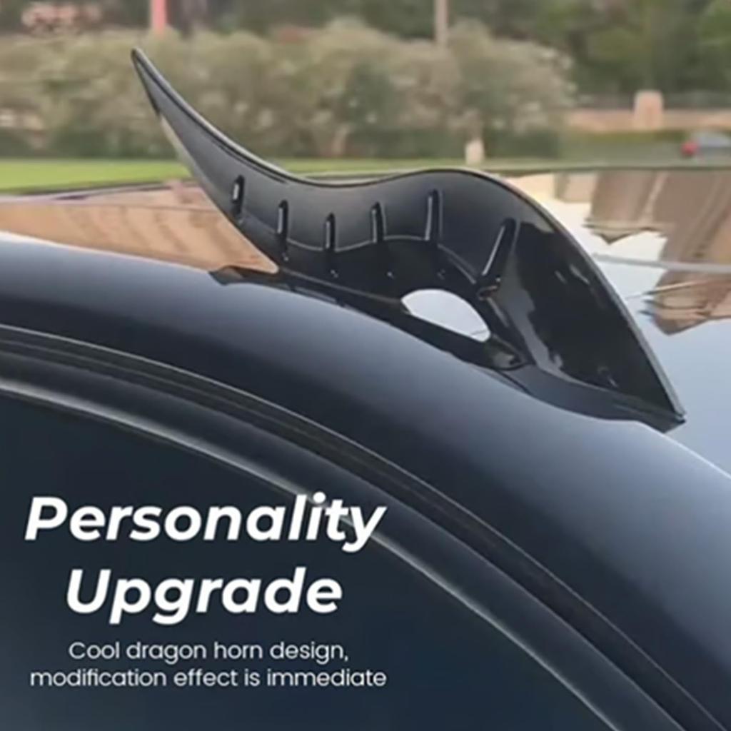 Car Roof Dragon Devil Horns Modification Flow Wave Car Roof Styling Bar - 3D Curved Spike for Sedan SUV Exterior Unique Shaped