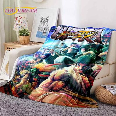 Últimas Mantas Suaves Retro de Videojuegos Street Fighter SF, Manta de Tiro para Mantenerse Caliente, Manta Cómoda para Picnic, Camas, Sofá, Hogar, Dormitorio
