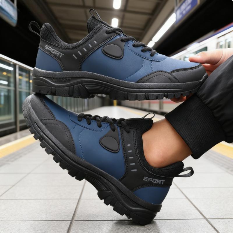 Men s Sport Shoes Blue Black Comfortable Casual Sneakers Outdoor Athletic Walking Footwear Trendy Lace Up Flat Sneakers Men 43
