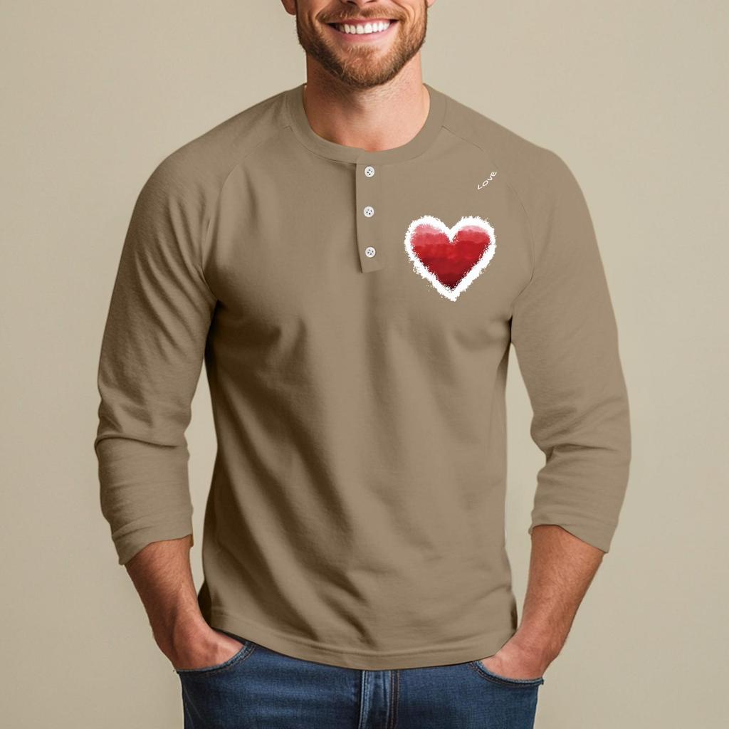 Men's Raglan Sleeve Three-quarter Sleeve Top