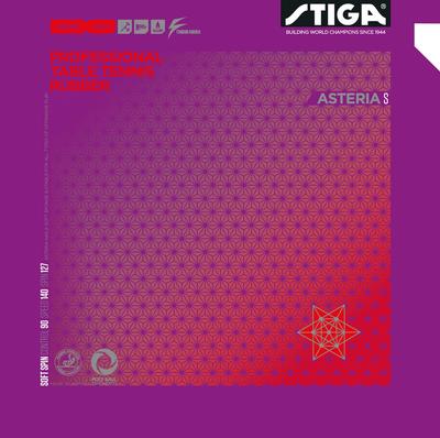 STIGA Asteria S Table Tennis Rubber, Tension-Type Back-Soft Rubber, Black, Medium Thickness, 1713050117
