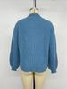 2026 Autumn/Winter Stand Collar Solid Color Cardigan Coat