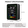 5-in-1 Air Quality Monitor Carbon Dioxide Detector Formaldehyde Detection HCHO/TVOC/Temperature/Humidity /CO2 Sensor Meter