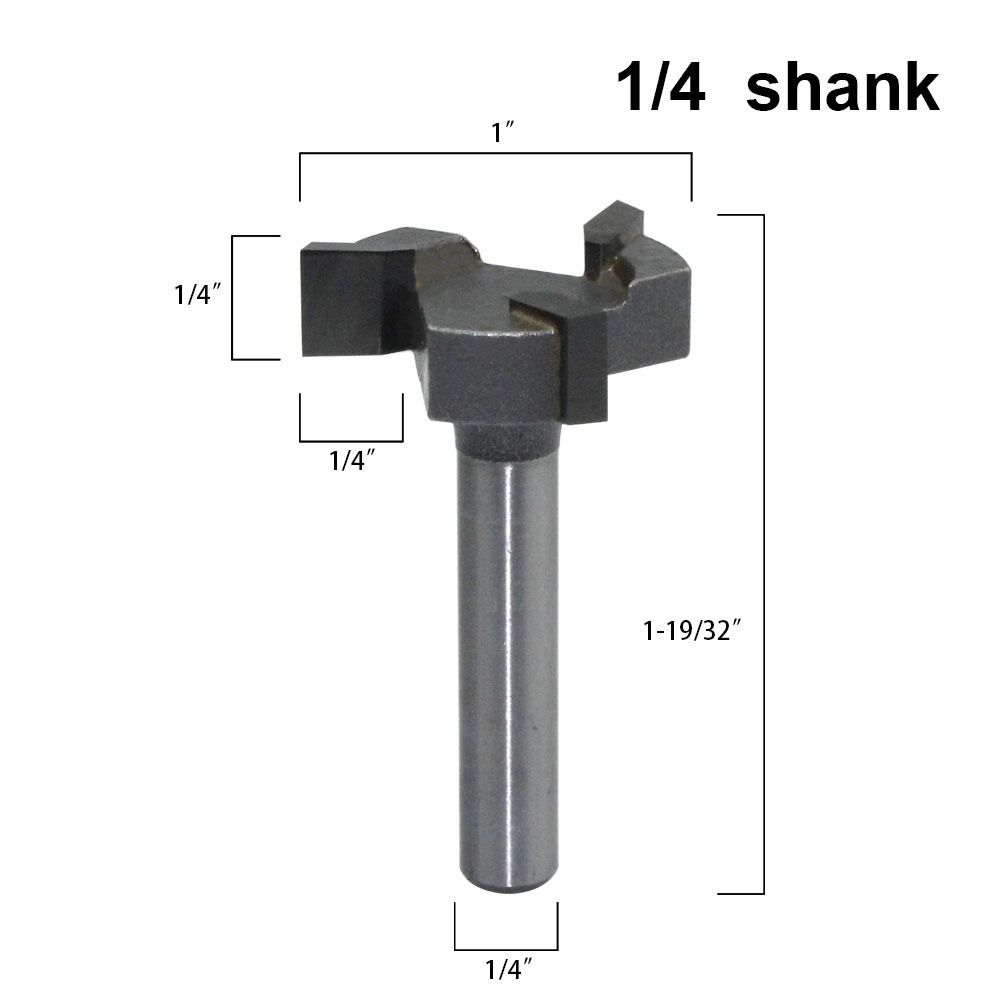 6mm 1/4 Shank Router Bit T-Slot Slotting Cutter New Hole Opener  Woodworking