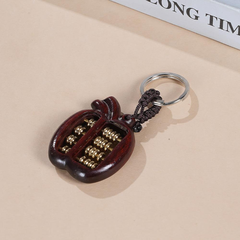 Ornaments Wooden Pendant Bag Hanging Car Key Ring Fashion Rosewood Abacus Keychain  Birthday Gift