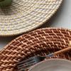 Retro Rattan Tray Handmade Fruit Plate Creative Dessert Plate  Bedroom
