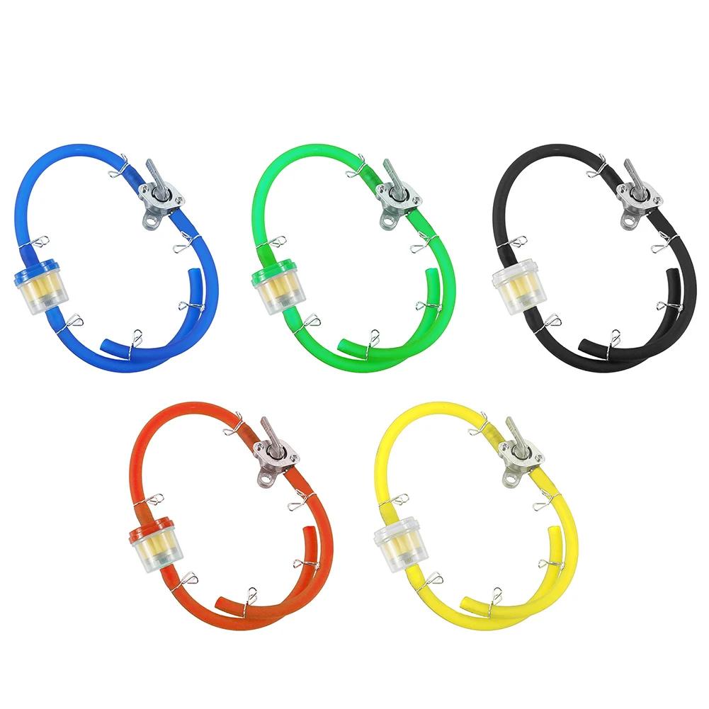 Universal Motorcycle Moped Fuel Filter Motorcycle Gas Fuel Oil Filter 6mm for Scooter Dirt Bike ATV