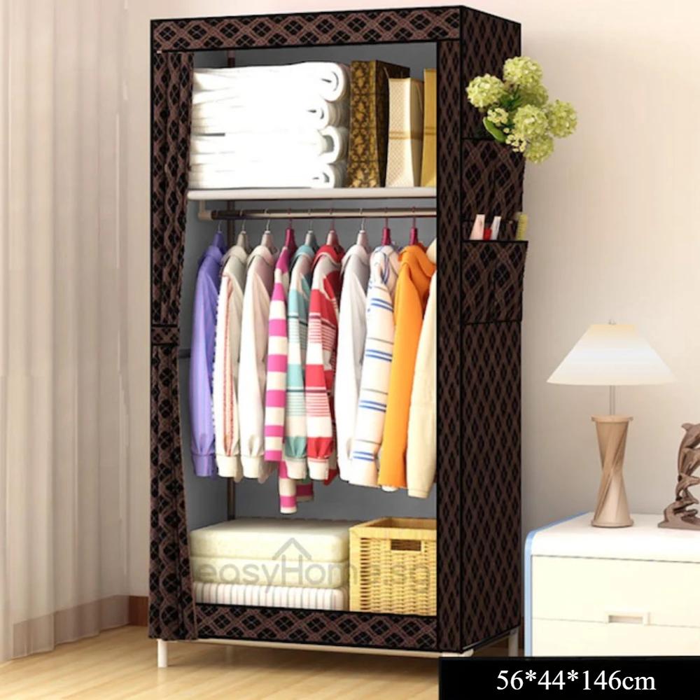 Garde-robe pliante minimaliste Armoire de rangement en plastique Meuble de chambre à coucher Pas cher Garde-robes Placard Assemblable Étagère de rangement pour la maison