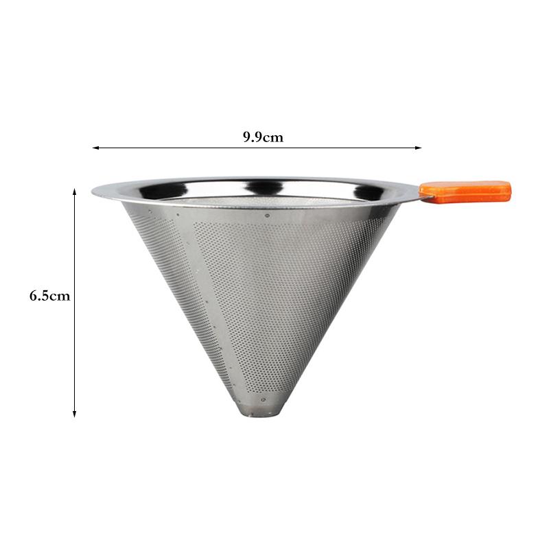 

Cone Coffee Dripper Stainless Steel Pour Over Coffee Filter Reusable Paperless Drip Filter Home Coffee Maker Accessories